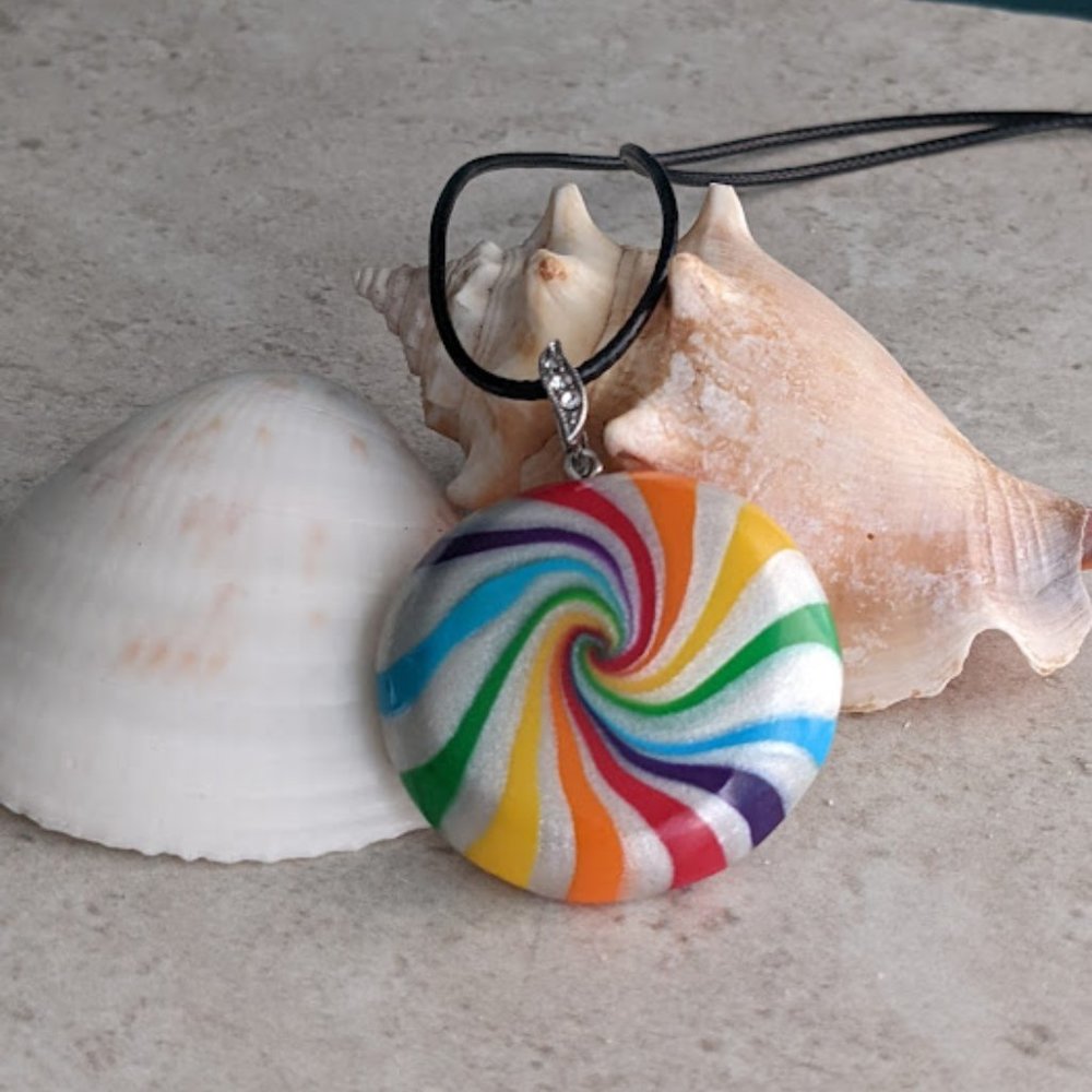 Rainbow Swirl Necklace